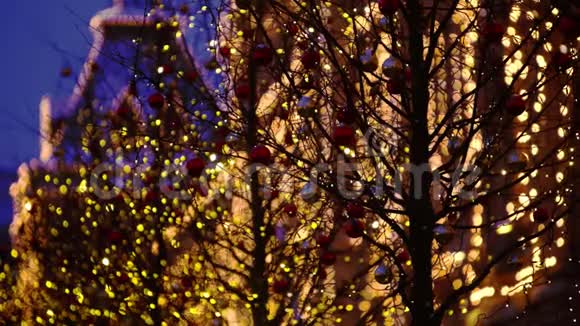 圣诞节装饰莫斯科红场视频的预览图