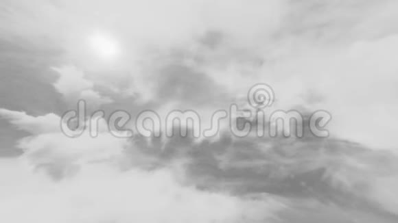 动画风暴云快速运动电影动画背景飞越风暴云循环视频的预览图
