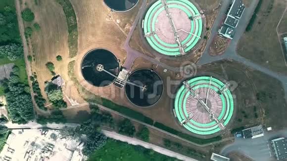水处理厂高空俯视图视频的预览图