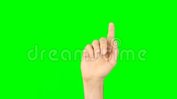 手指在虚拟屏幕上的手势一个手指人手势前视所有手势触摸点击点击视频的预览图