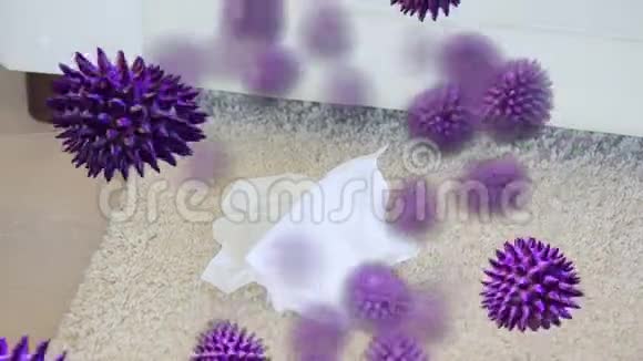 紫色病毒和生病的女人视频的预览图
