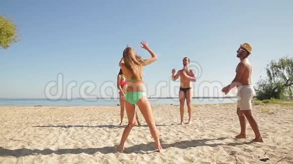 海滨沙滩排球视频的预览图