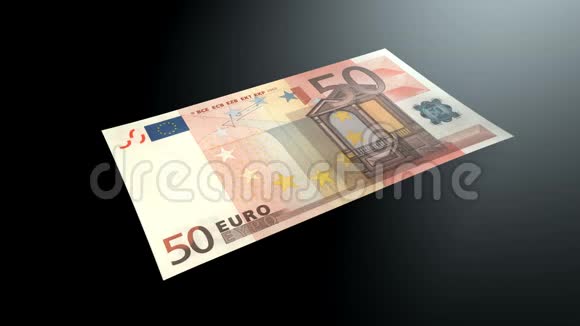欧元在黑色背景下被非物质化视频的预览图