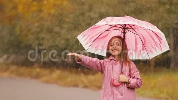 雨下有伞的女孩视频的预览图