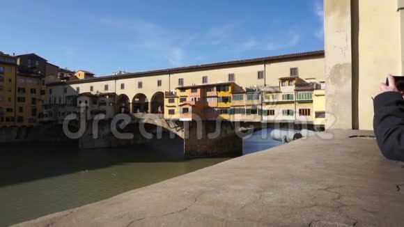 佛罗伦萨的庞特韦奇奥近景视频的预览图