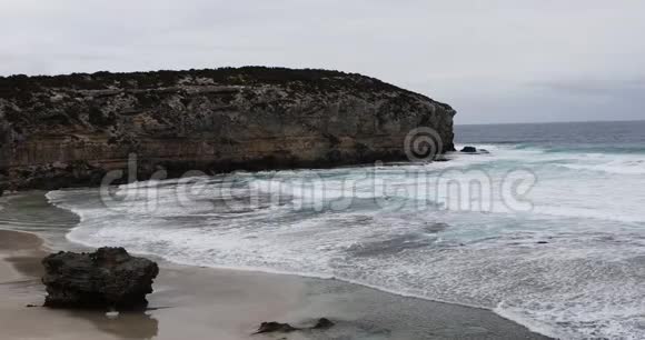 海岸线在袋鼠岛澳大利亚4K视频的预览图
