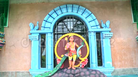 印度教神穆鲁根勋爵雕像在槟城山马来西亚视频的预览图