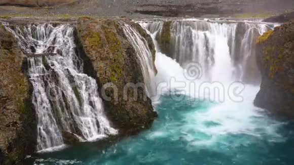 冰岛的Sigoldufoss瀑布视频的预览图