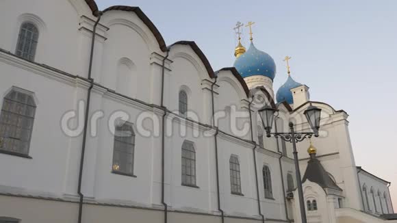 喀山克里姆林宫鞑靼斯坦的历史城堡位于喀山市教堂视频的预览图
