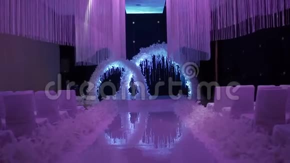 装饰精美的婚礼大厅视频的预览图