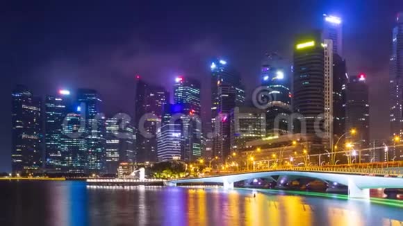 新加坡夜景4K时间流逝视频的预览图