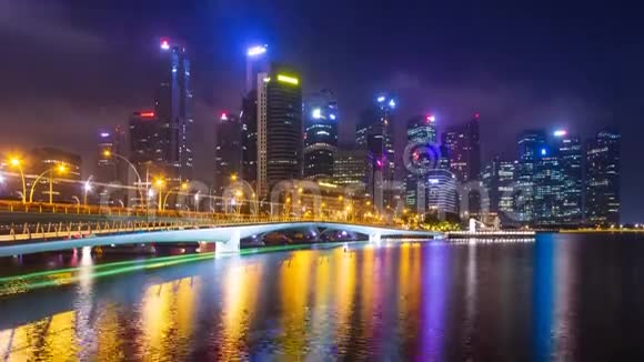 新加坡夜景4K时间流逝视频的预览图