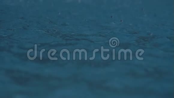 跳跃的水滴在水面上移动视频的预览图