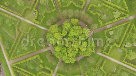 从空中到凯瑟琳公园景观几何的美丽景色视频的预览图