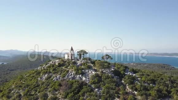 克罗地亚岛的小教堂视频的预览图