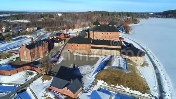 哈梅内林那城古要塞航拍视频芬兰视频的预览图