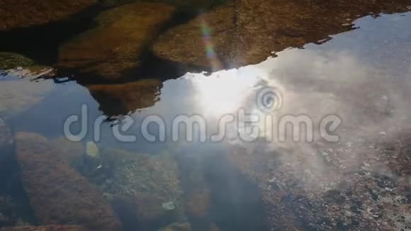 电影院夏季大自然山林湖泊景观时断时续视频的预览图
