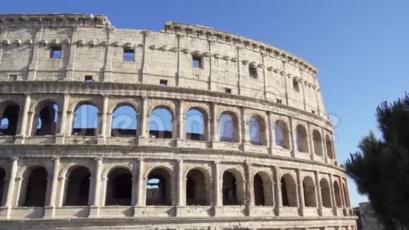 意大利著名景点罗马竞技场意大利首都古代圆形剧场体育馆视频的预览图
