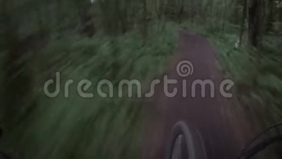 黄昏时骑自行车沿着小路视频的预览图