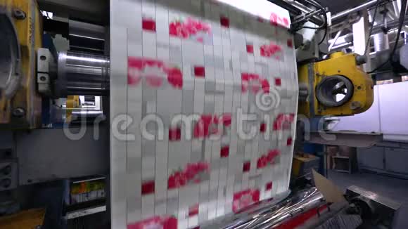 壁纸彩色印刷现代壁纸生产工业外部视频的预览图