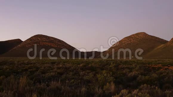 时光流逝阳光照耀着南非群山视频的预览图