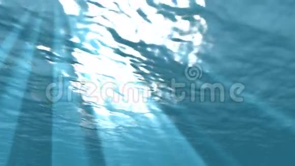 可循环的水下光线海洋和湖泊视频的预览图