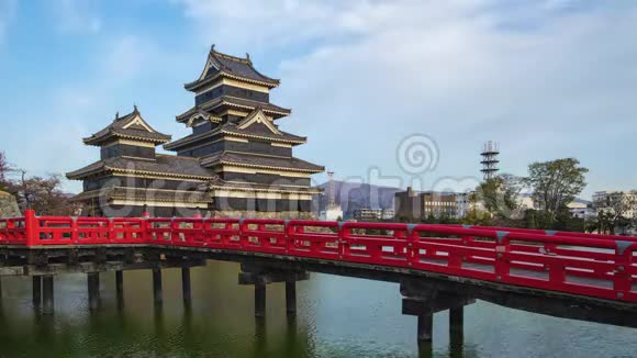 日本长野松本城堡昼夜延时4K视频的预览图