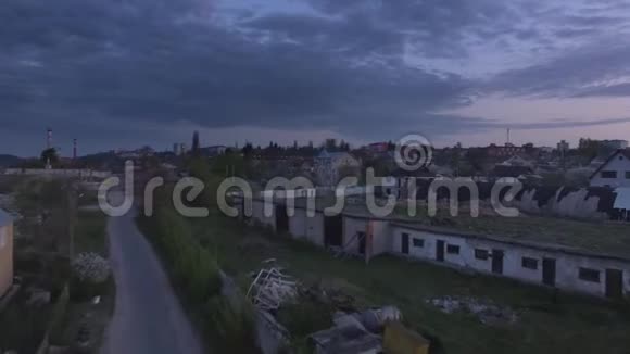 乌克兰Zhytomyr市日落航空景观伟大的日出视频的预览图