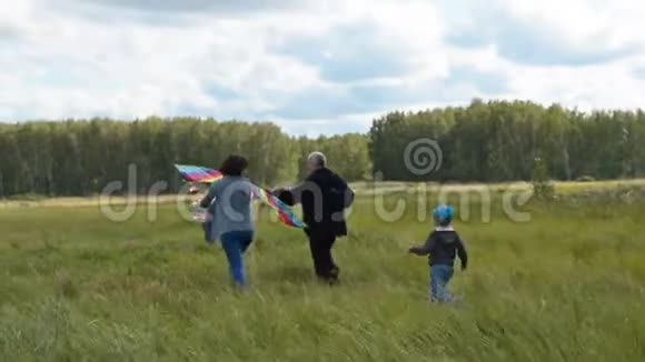 家庭带风筝户外视频的预览图