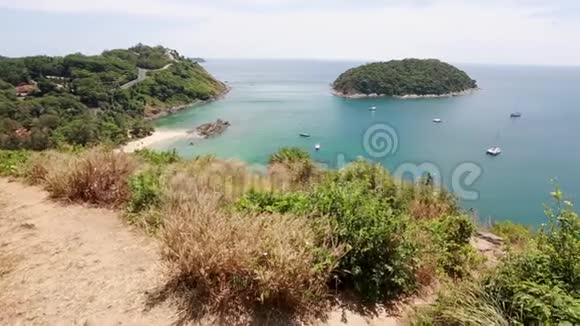 泰国普吉岛热带岛屿的海洋景观视频的预览图