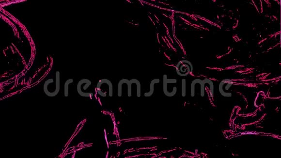 黑色背景上的粉红色波浪视频的预览图
