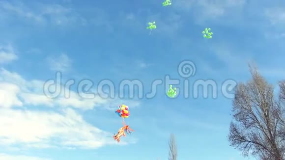 五彩气球飞舞视频的预览图