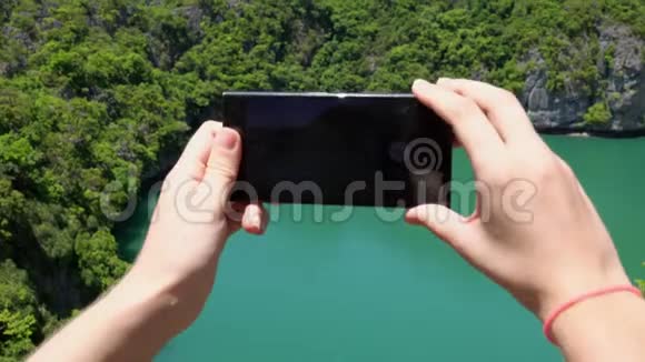 泰国昂松国家海洋公园翡翠湖手机拍照视频的预览图