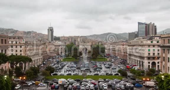 热那亚意大利降雨时间推移阿尔科德拉维托利亚视频的预览图