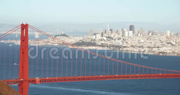 金门大桥标志性的旧金山城市景观视频的预览图