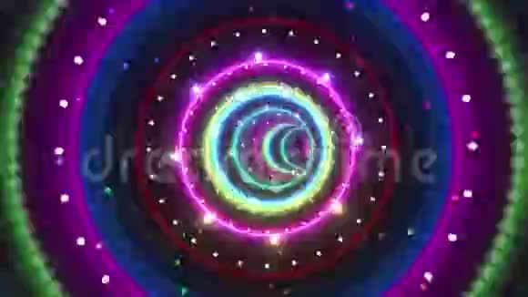 隧道轻型霓虹灯管视频的预览图