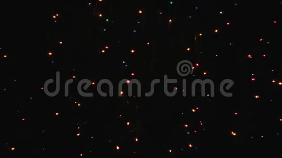 带有bokeh效果的圣诞灯视频视频的预览图