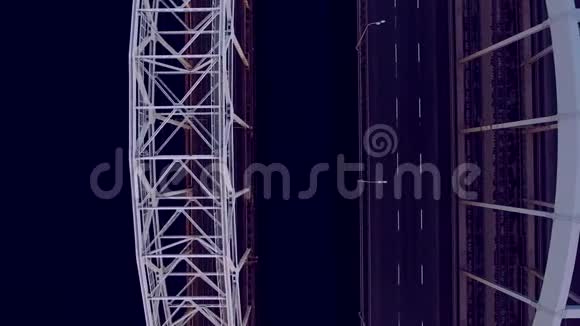完美的线条几何精度过河的运输桥美丽的拱桥视频的预览图