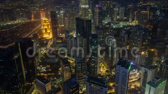 吉隆坡夜间天际线时间流逝视频的预览图