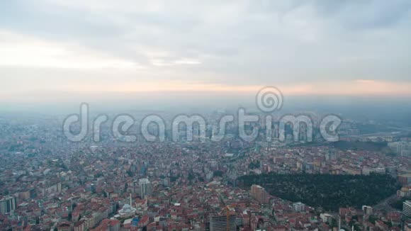 伊斯坦布尔土耳其城市景观时间流逝日落视频的预览图
