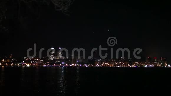 江后的夜城夜城的灯火夜城远射视频的预览图