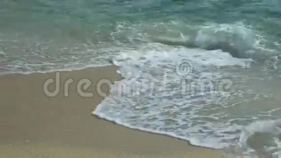 带波浪的沙滩视频的预览图