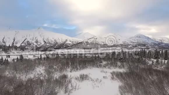 阿拉斯加输油管道泵自然资源冬季视频的预览图