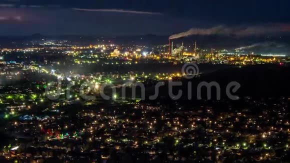 夜城的灯火时光流逝视频的预览图