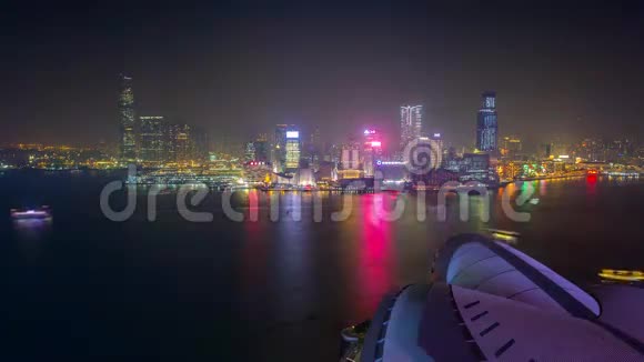 香港大港夜景视频的预览图