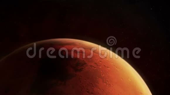 火星的半球在太空中旋转视频的预览图