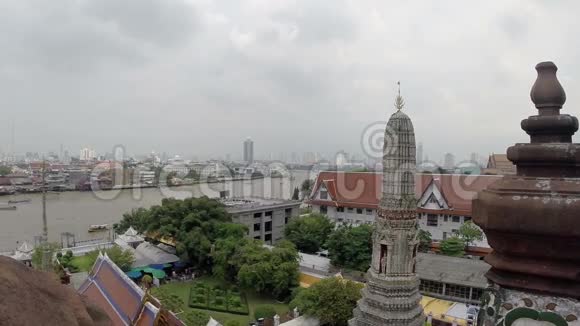 曼谷河和寺观视频的预览图