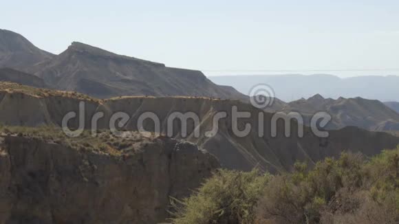 沙漠山脉景观西班牙阿尔梅里亚视频的预览图