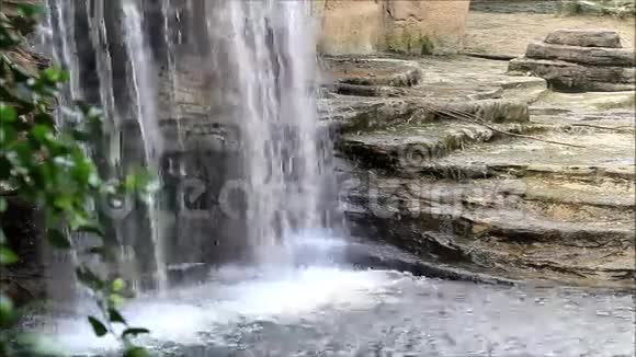 公园里的大瀑布视频的预览图