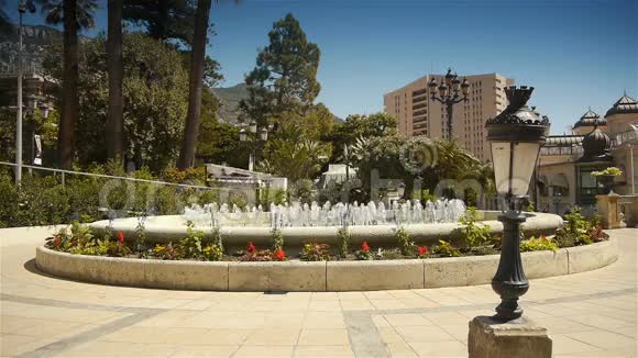 摩纳哥的豪华喷泉法国CoteDAzu视频的预览图